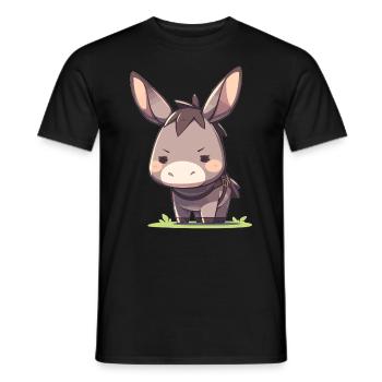 Âne Esel - T-shirt homme - noir - Devant - AI Model Male 178 light (178cm)