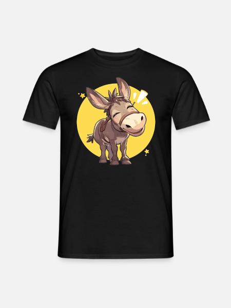 Donkey Esel - Männer T-Shirt - Schwarz
