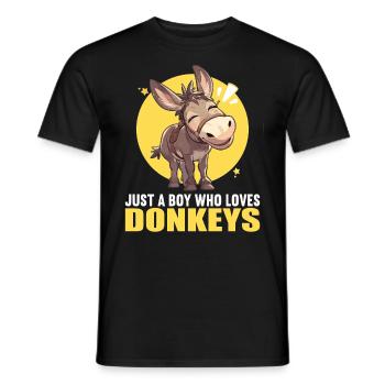 Donkey Esel - Männer T-Shirt - Schwarz - Vorne - AI Model Male 178 light (178cm)