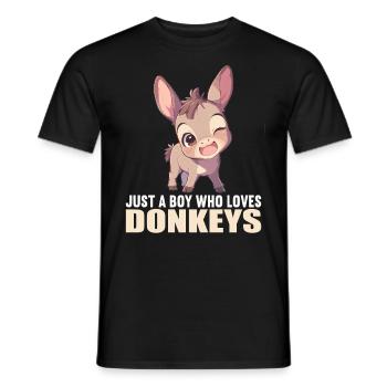 Donkey Esel - Männer T-Shirt - Schwarz - Vorne - AI Model Male 178 light (178cm)