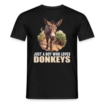 Donkey Esel - Männer T-Shirt - Schwarz - Vorne - AI Model Male 178 light (178cm)