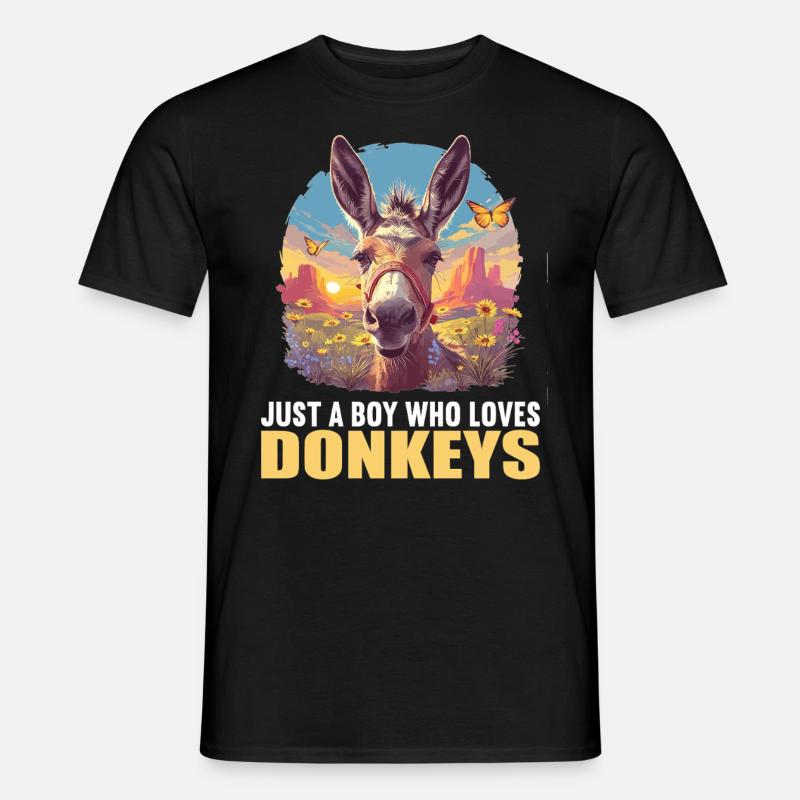 Donkey Esel - Männer T-Shirt - Schwarz