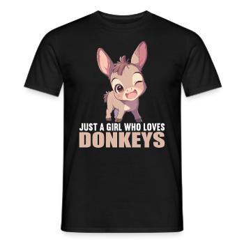 Donkey Esel - Männer T-Shirt - Schwarz - Vorne - AI Model Male 178 light (178cm)