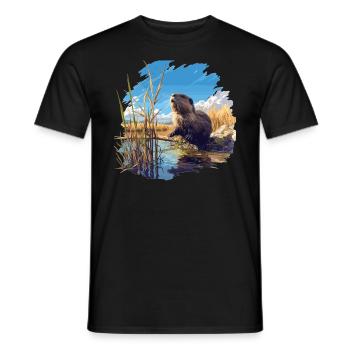 Rat musqué - T-shirt homme - noir - Devant - AI Model Male 178 light (178cm)