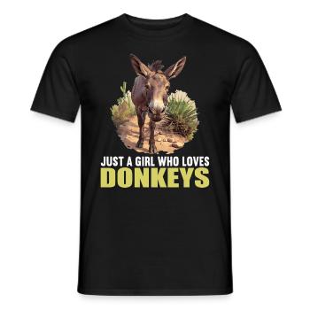 Donkey Esel - Männer T-Shirt - Schwarz - Vorne - AI Model Male 178 light (178cm)