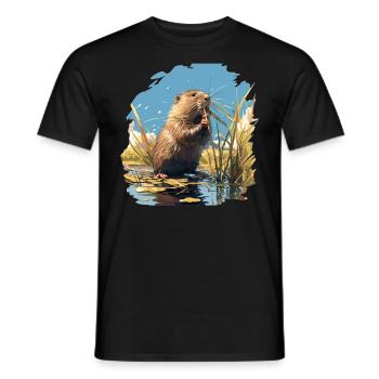 Rat musqué - T-shirt homme - noir - Devant - AI Model Male 178 light (178cm)