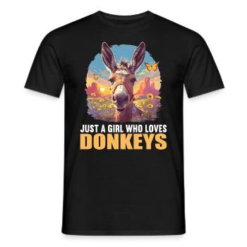 Donkey Esel - Männer T-Shirt - Schwarz - Vorne - AI Model Male 178 light (178cm)