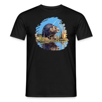 Rat musqué - T-shirt homme - noir - Devant - AI Model Male 178 light (178cm)