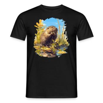 Rat musqué - T-shirt homme - noir - Devant - AI Model Male 178 light (178cm)