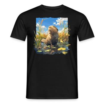Rat musqué - T-shirt homme - noir - Devant - AI Model Male 178 light (178cm)