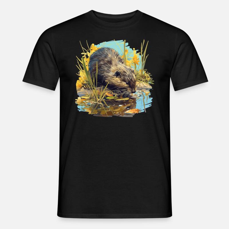 Bisamratten Bisamratte - Männer T-Shirt - Schwarz