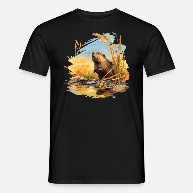Bisamratten Bisamratte - Männer T-Shirt - Schwarz
