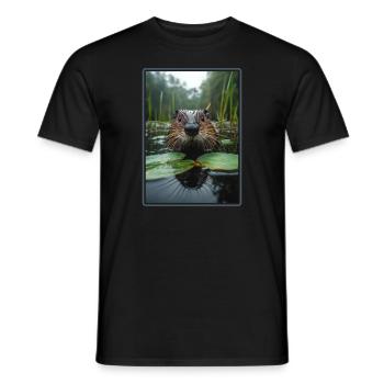 Rat musqué - T-shirt homme - noir - Devant - AI Model Male 178 light (178cm)