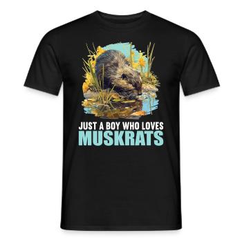 Rat musqué - T-shirt homme - noir - Devant - AI Model Male 178 light (178cm)