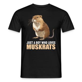 Rat musqué - T-shirt homme - noir - Devant - AI Model Male 178 light (178cm)