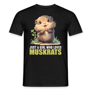 Rat musqué - T-shirt homme - noir - Devant - AI Model Male 178 light (178cm)