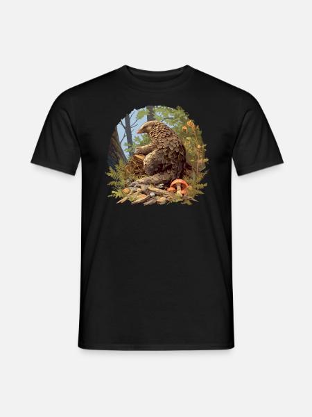 Schuppentiere Pangolin Schuppentier - Männer T-Shirt - Schwarz