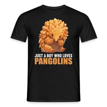 Schuppentiere Pangolin Schuppentier - Männer T-Shirt - Schwarz - Vorne - AI Model Male 178 light (178cm)