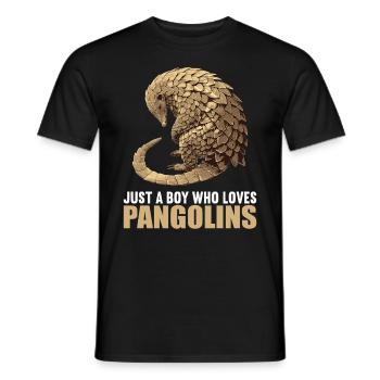 Schuppentiere Pangolin Schuppentier - Männer T-Shirt - Schwarz - Vorne - AI Model Male 178 light (178cm)