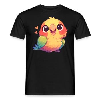 Papageie Papagei - Männer T-Shirt - Schwarz - Vorne - AI Model Male 178 light (178cm)