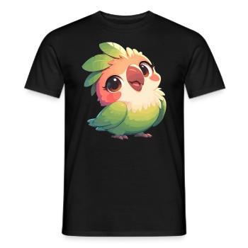 Papageie Papagei - Männer T-Shirt - Schwarz - Vorne - AI Model Male 178 light (178cm)