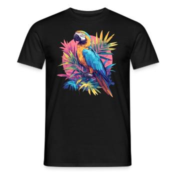 Papageie Papagei - Männer T-Shirt - Schwarz - Vorne - AI Model Male 178 light (178cm)