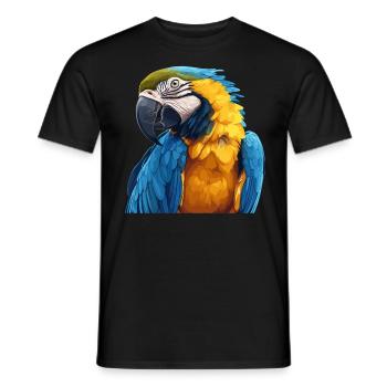 Papageie Papagei - Männer T-Shirt - Schwarz - Vorne - AI Model Male 178 light (178cm)
