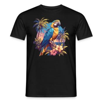 Perroquet Perroquet Perroquet - T-shirt homme - noir - Devant - AI Model Male 178 light (178cm)