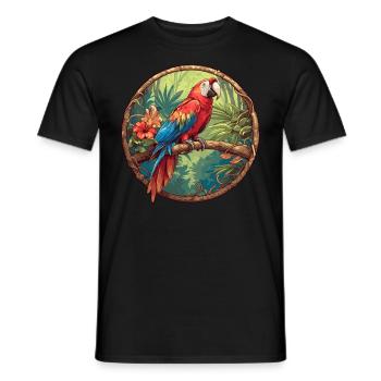 Papageie Papagei - Männer T-Shirt - Schwarz - Vorne - AI Model Male 178 light (178cm)