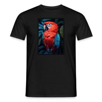 Papageie Papagei - Männer T-Shirt - Schwarz - Vorne - AI Model Male 178 light (178cm)