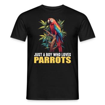 Papageie Papagei - Männer T-Shirt - Schwarz - Vorne - AI Model Male 178 light (178cm)