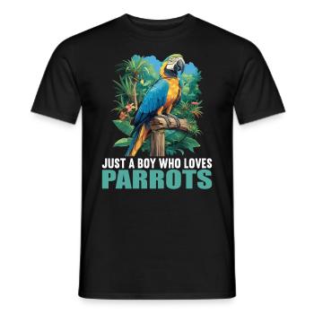 Papageie Papagei - Männer T-Shirt - Schwarz - Vorne - AI Model Male 178 light (178cm)