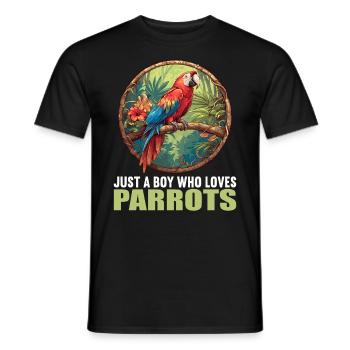 Papageie Papagei - Männer T-Shirt - Schwarz - Vorne - AI Model Male 178 light (178cm)