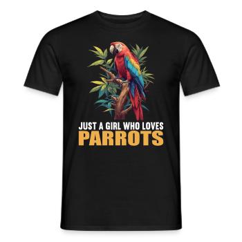 Papageie Papagei - Männer T-Shirt - Schwarz - Vorne - AI Model Male 178 light (178cm)