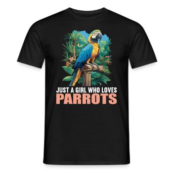 Papageie Papagei - Männer T-Shirt - Schwarz - Vorne - AI Model Male 178 light (178cm)