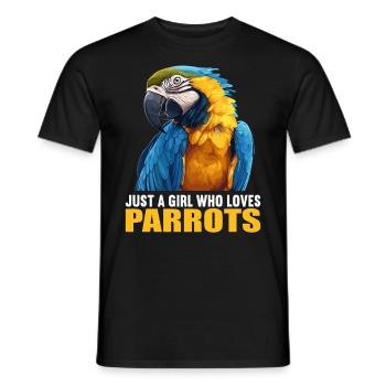 Papageie Papagei - Männer T-Shirt - Schwarz - Vorne - AI Model Male 178 light (178cm)