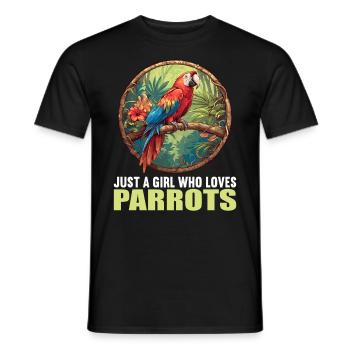 Papageie Papagei - Männer T-Shirt - Schwarz - Vorne - AI Model Male 178 light (178cm)