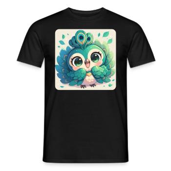 Paons Paon - T-shirt homme - noir - Devant - AI Model Male 178 light (178cm)
