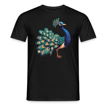 Paons Paon - T-shirt homme - noir - Devant - AI Model Male 178 light (178cm)