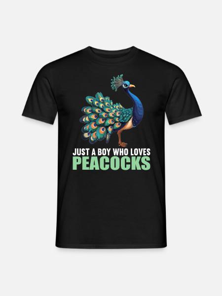 Peacocks Peacock - Men's T-Shirt - black