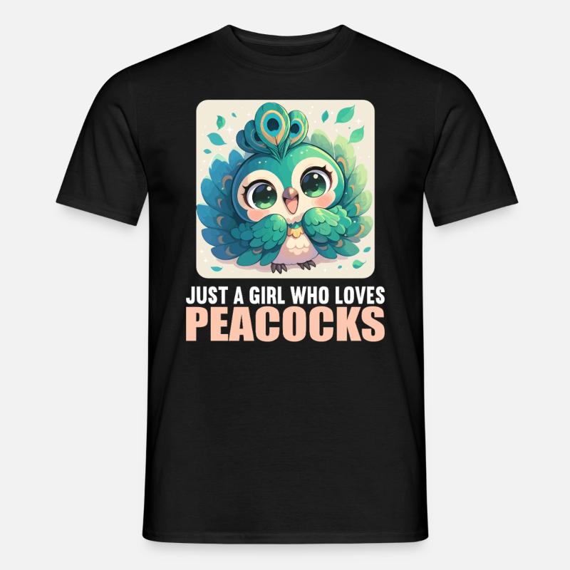 Pfaue Pfau - Männer T-Shirt - Schwarz