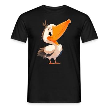 Pelikane Pelikan - Männer T-Shirt - Schwarz - Vorne - AI Model Male 178 light (178cm)
