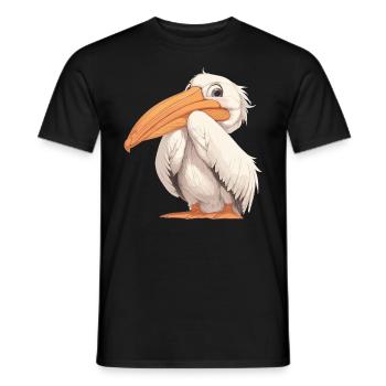 Pelikane Pelikan - Männer T-Shirt - Schwarz - Vorne - AI Model Male 178 light (178cm)