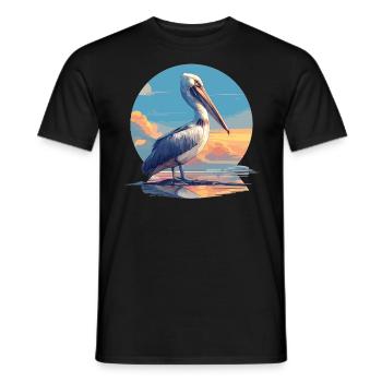 Pelicans Pelican - Men's T-Shirt - black - Front - AI Model Male 178 light (178cm)