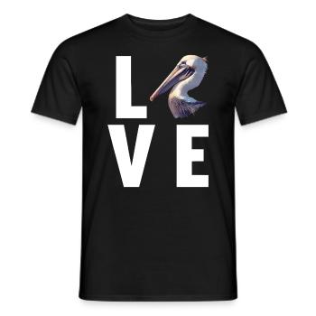 Pelicans Pelican - Men's T-Shirt - black - Front - AI Model Male 178 light (178cm)
