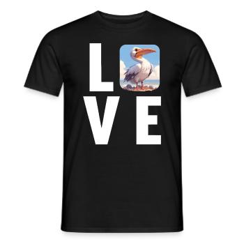 Pelicans Pelican - Men's T-Shirt - black - Front - AI Model Male 178 light (178cm)