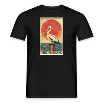 Pelikane Pelikan - Männer T-Shirt - Schwarz - Vorne - AI Model Male 178 light (178cm)