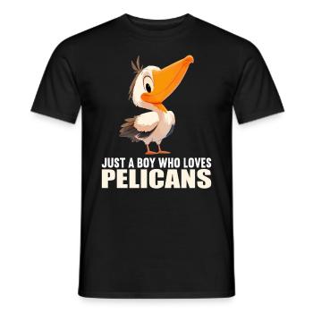 Pelicans Pelican - Men's T-Shirt - black - Front - AI Model Male 178 light (178cm)