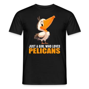 Pelikane Pelikan - Männer T-Shirt - Schwarz - Vorne - AI Model Male 178 light (178cm)
