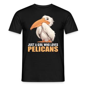 Pelicans Pelican - Men's T-Shirt - black - Front - AI Model Male 178 light (178cm)